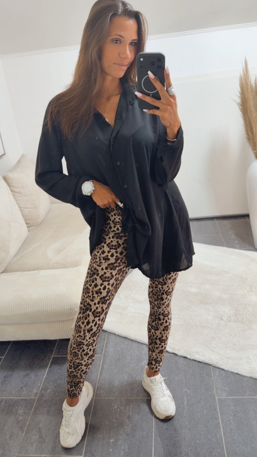 Long Bluse / schwarz Art. 4458