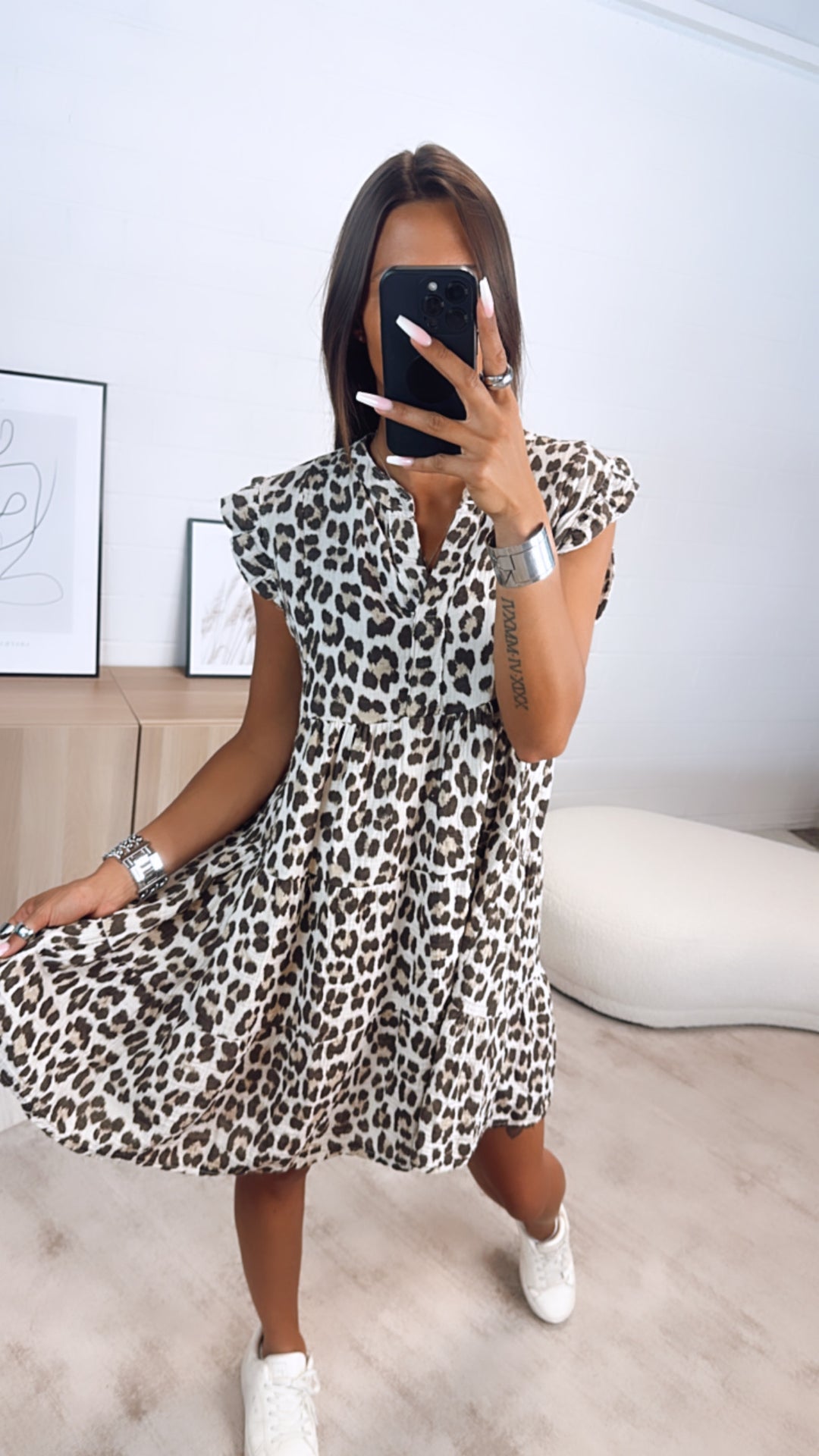 Musselin Hängerchen Kleid / leo hell Art. 6690