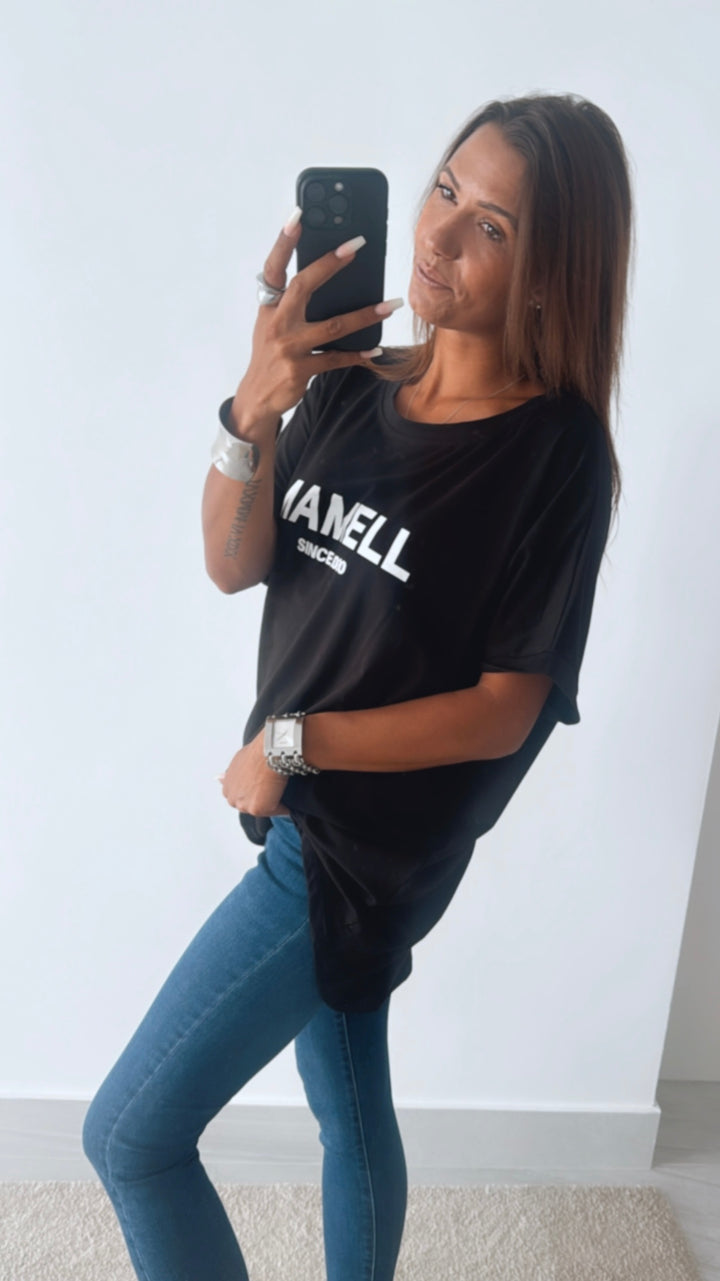 ORIGINAL " mamell " Long T-Shirt / schwarz Art. 11057