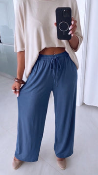 Softe Stoff Hose / denim blau Art. 16161