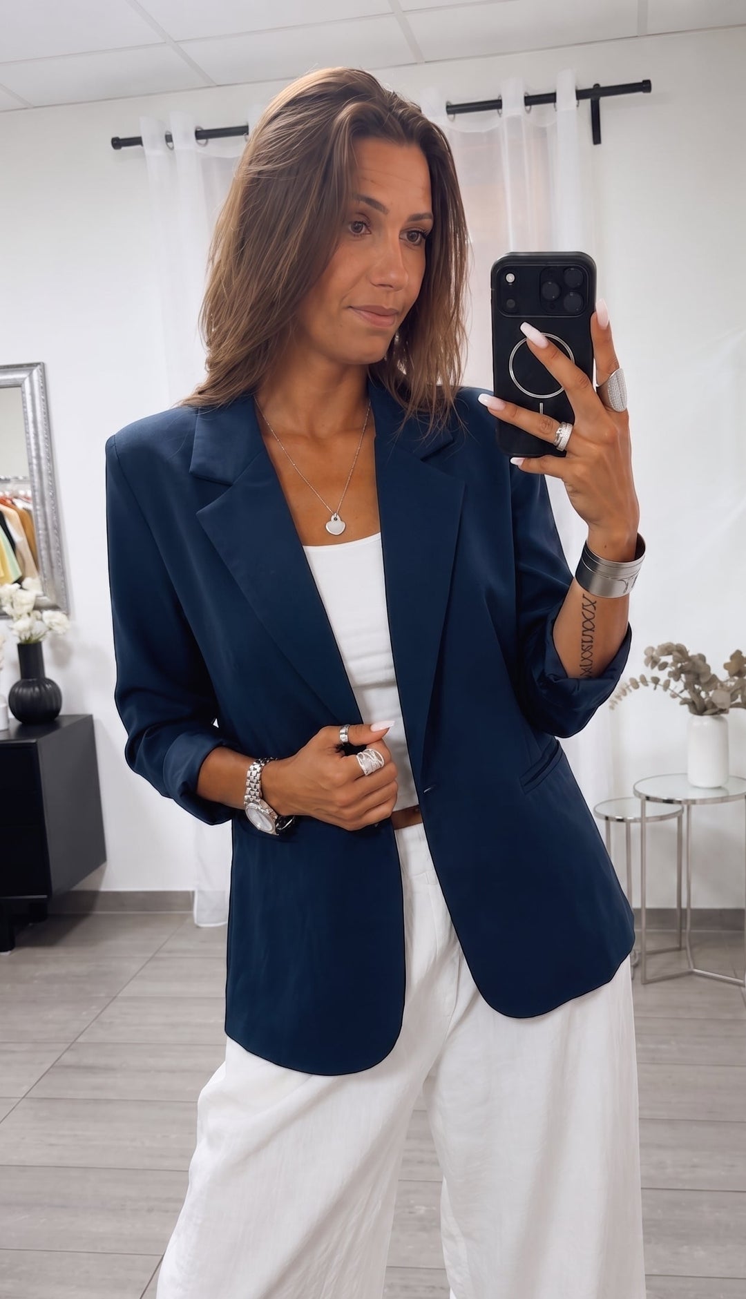 Blazer Butterstoff / marine blau Art. 15839