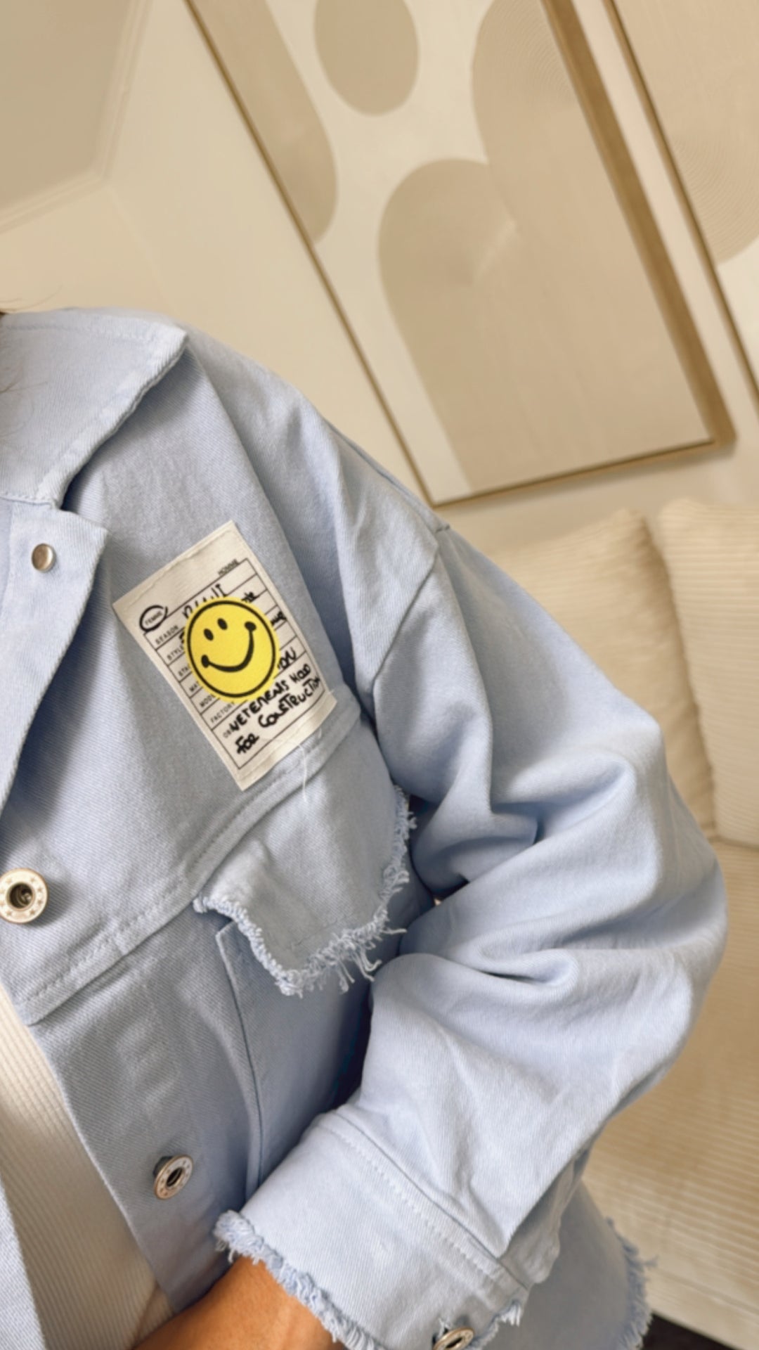 Denim Jacke mit Patch / hell blau Art. 9387