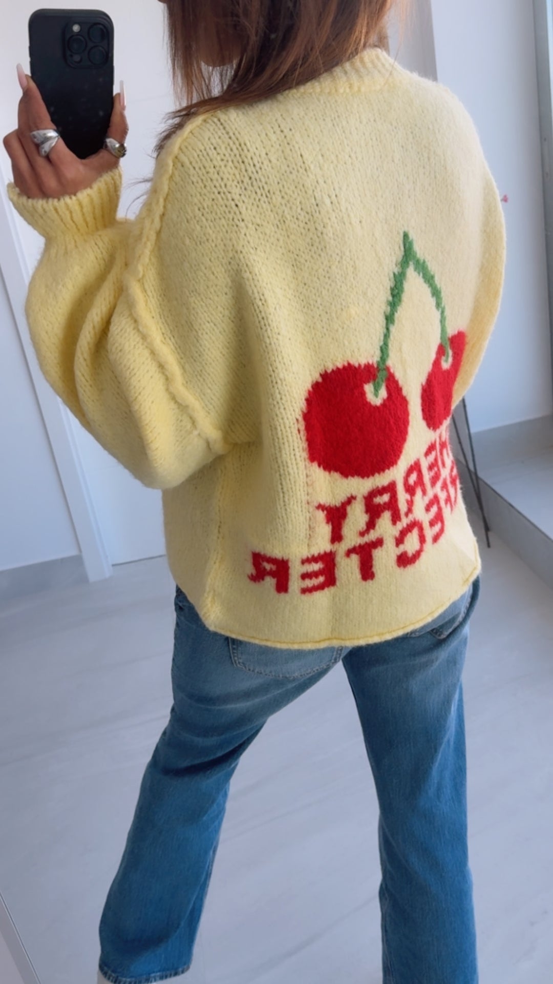 CHERRY Kuschel Cardigan mit goldenen Knöpfen / soft gelb Art. 14056
