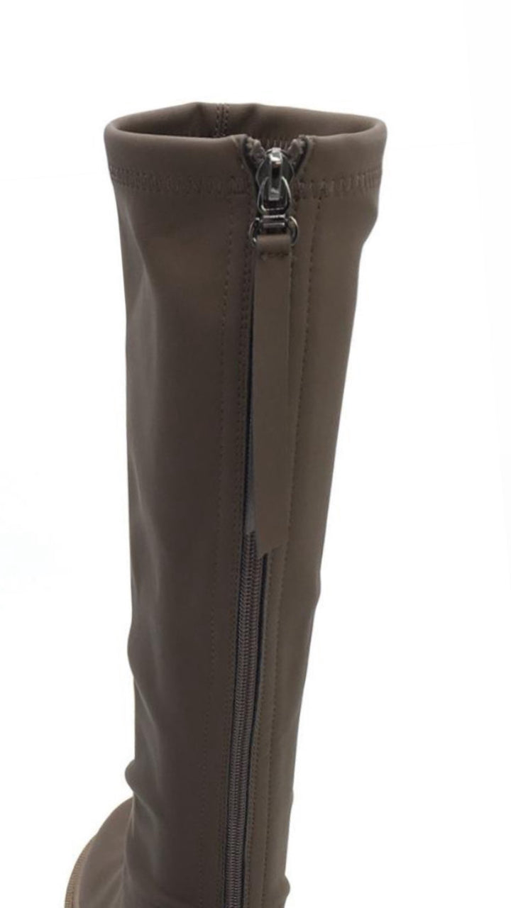 elastischer Stiefel " F-55 " / mokka braun matt Art. 12354