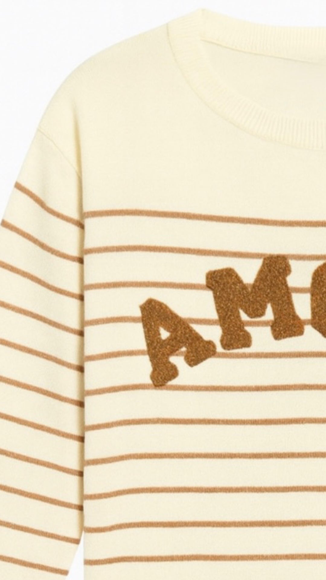 KIDS Strick P u l l o v e r "Amour" / creme - camel Art. A2220