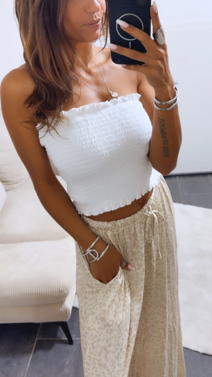 MUSSELIN Bandeau Top / weiss Art. 15463