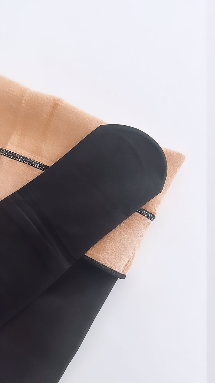 Premium Thermo Fake Strumpfhose / schwarz Art. 4107