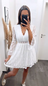 Boho - Style Kleid / weiss Art. 5835