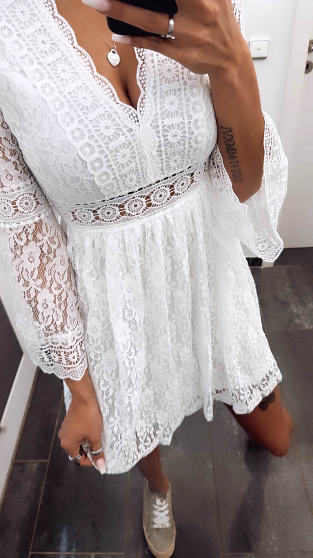 Boho - Style Kleid / weiss Art. 5835