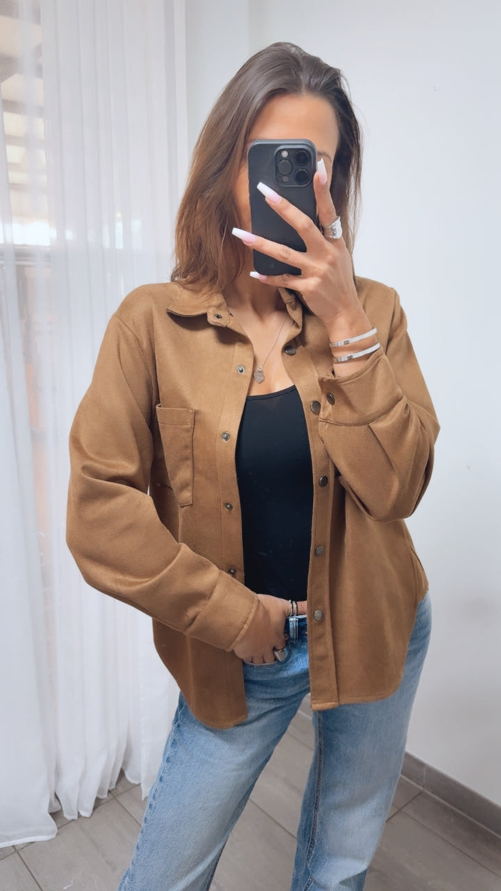 VELOURS Blusen Hemd / Camel Art. 14209