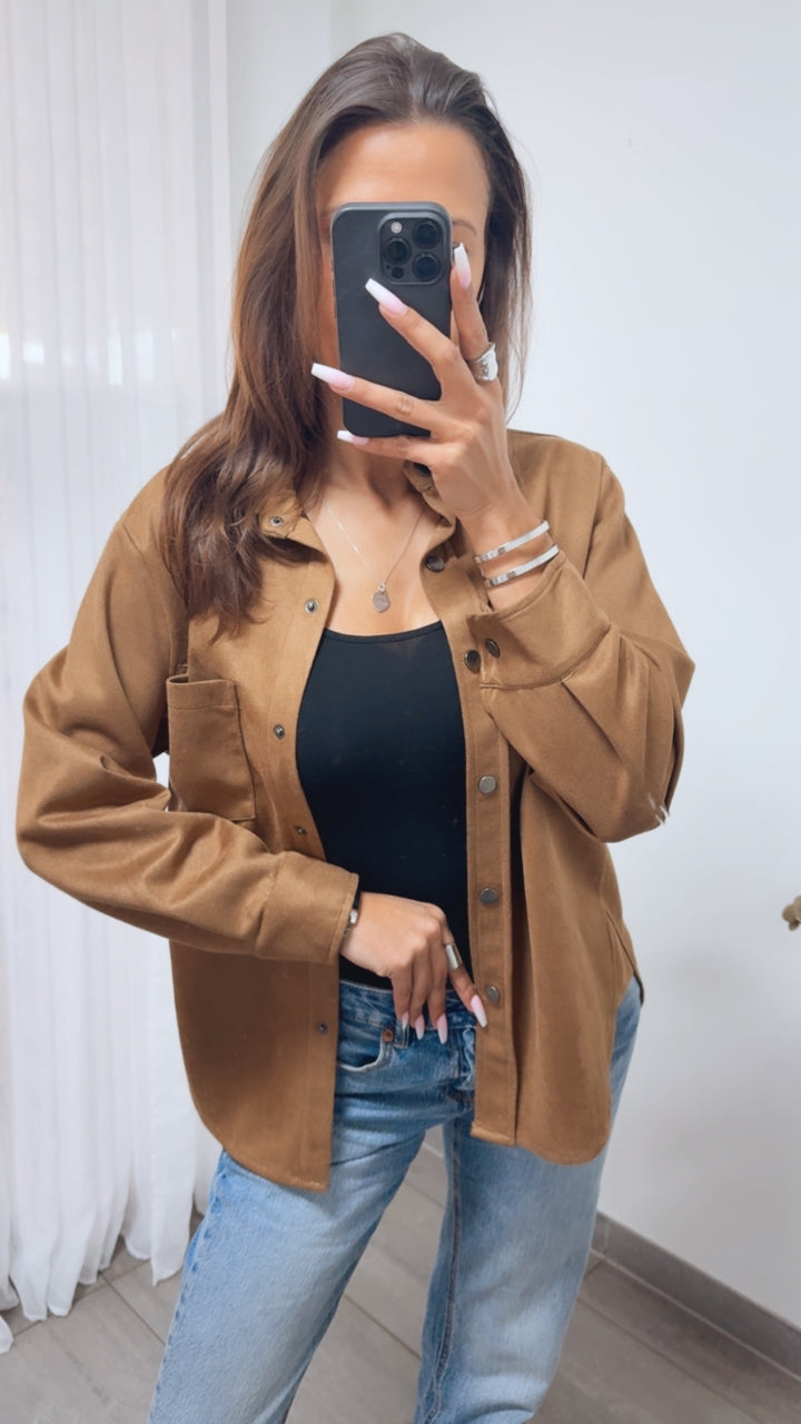 VELOURS Blusen Hemd / Camel Art. 14209