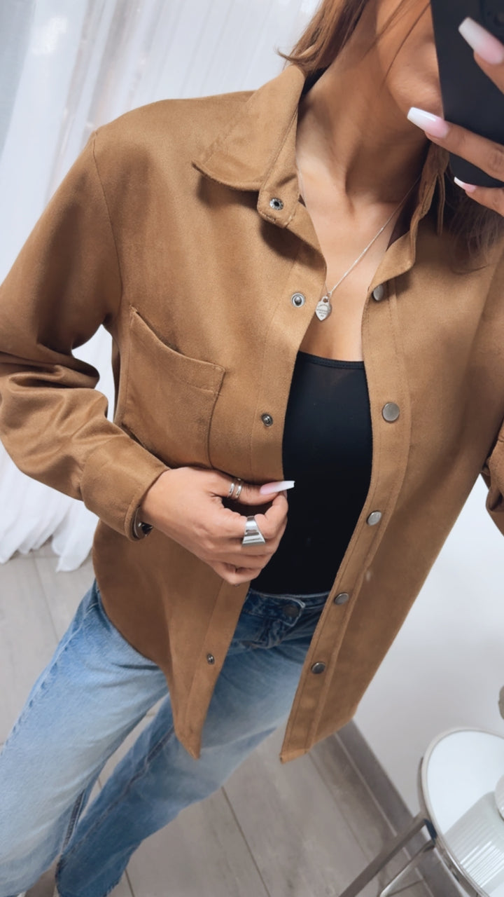 VELOURS Blusen Hemd / Camel Art. 14209