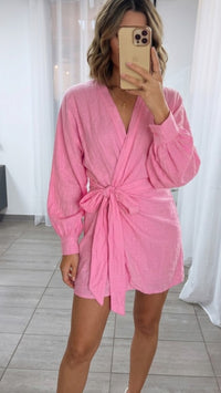 Lyocell Wickel Kleid / soft pink Art. 15512