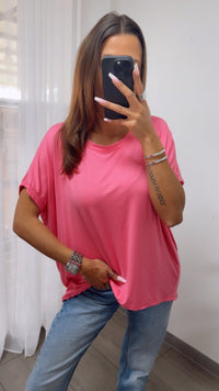 Vokuhila Long T-Shirt / soft pink Art. 14239