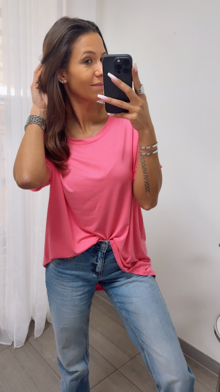 Vokuhila Long T-Shirt / soft pink Art. 14239