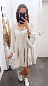 Musselin Kleid / Tunika  / beige Art. 5641