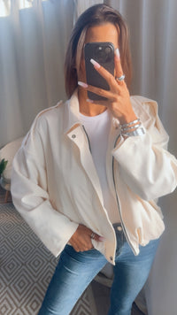 CORD Loose Fit Jacke / creme Art. 14077