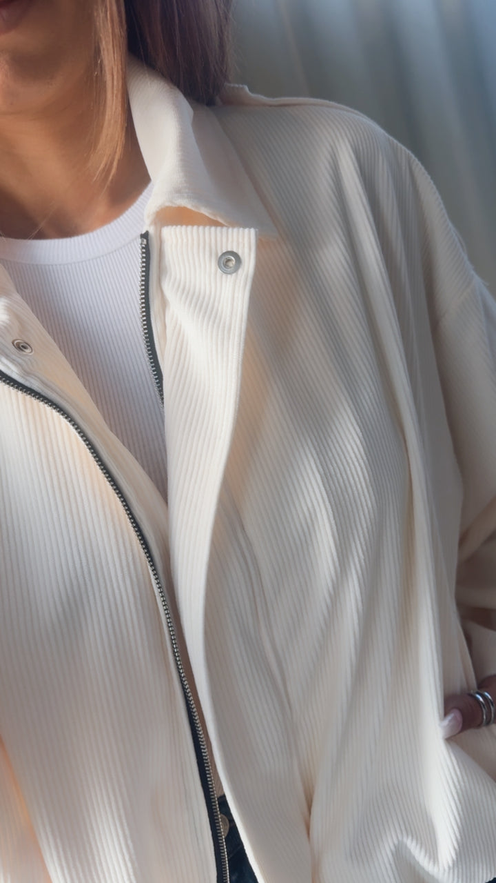 CORD Loose Fit Jacke / creme Art. 14077
