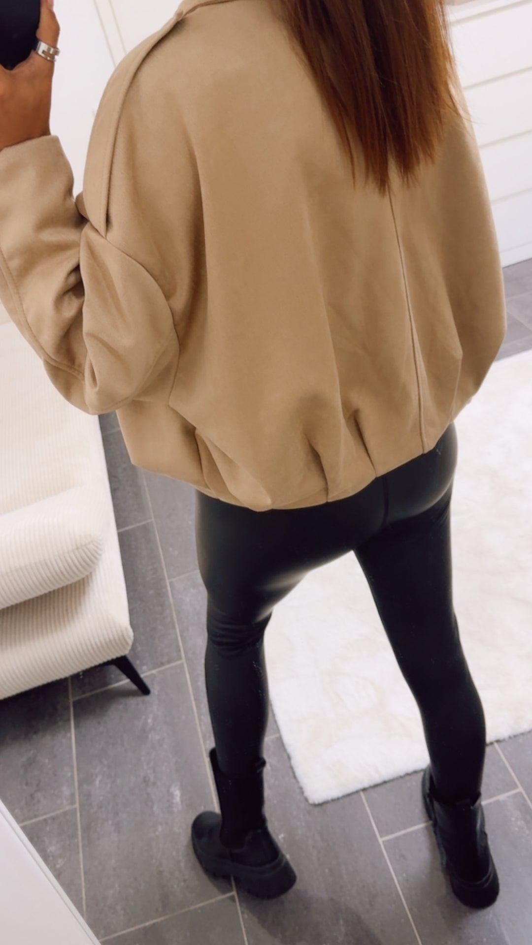 TREND Loose Fit Jacke in Velours Optik, Leo Akzente / beige Art. 12593