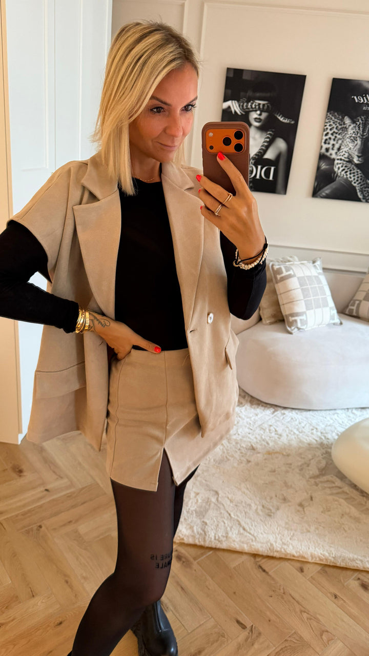 Velours Hosen - Rock / beige Art. 12621