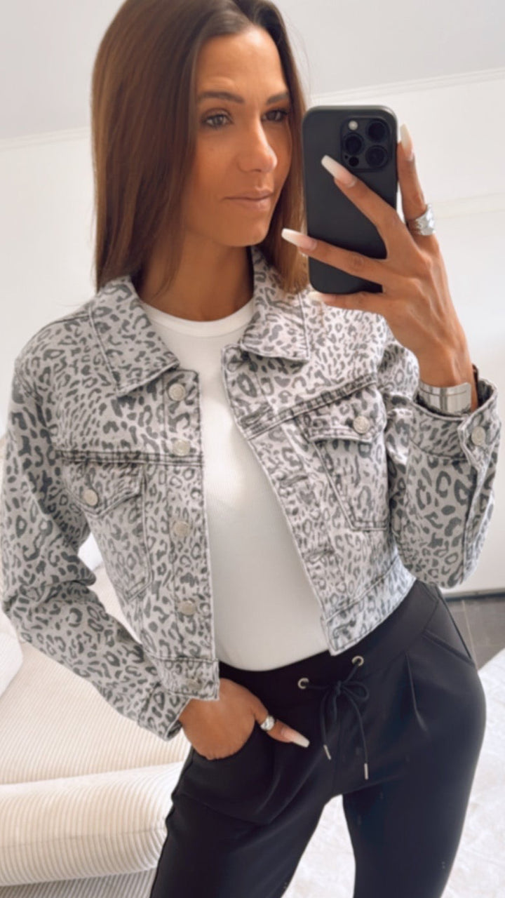 LEO Crop Jacke / grau Art. 9303