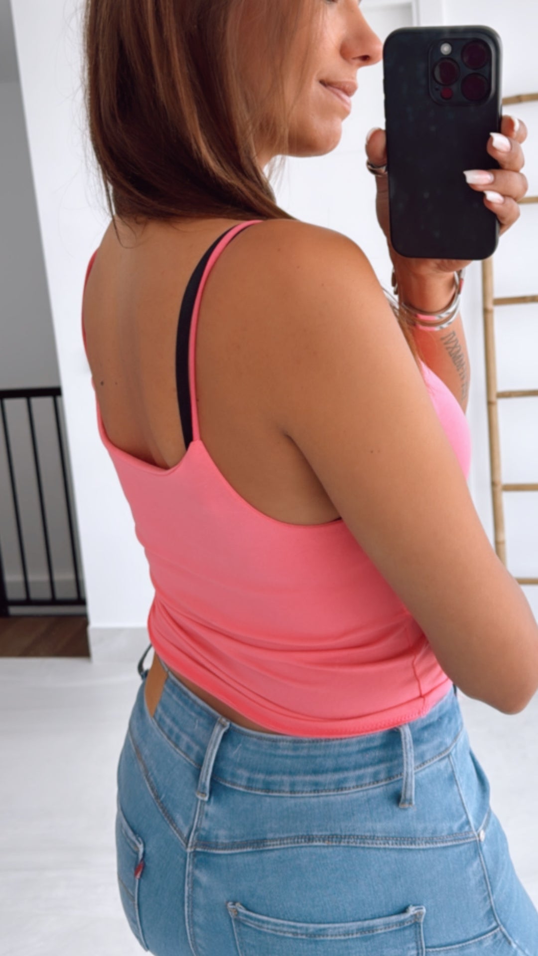 mittellang geschnittenes Top / pink Art. 9749
