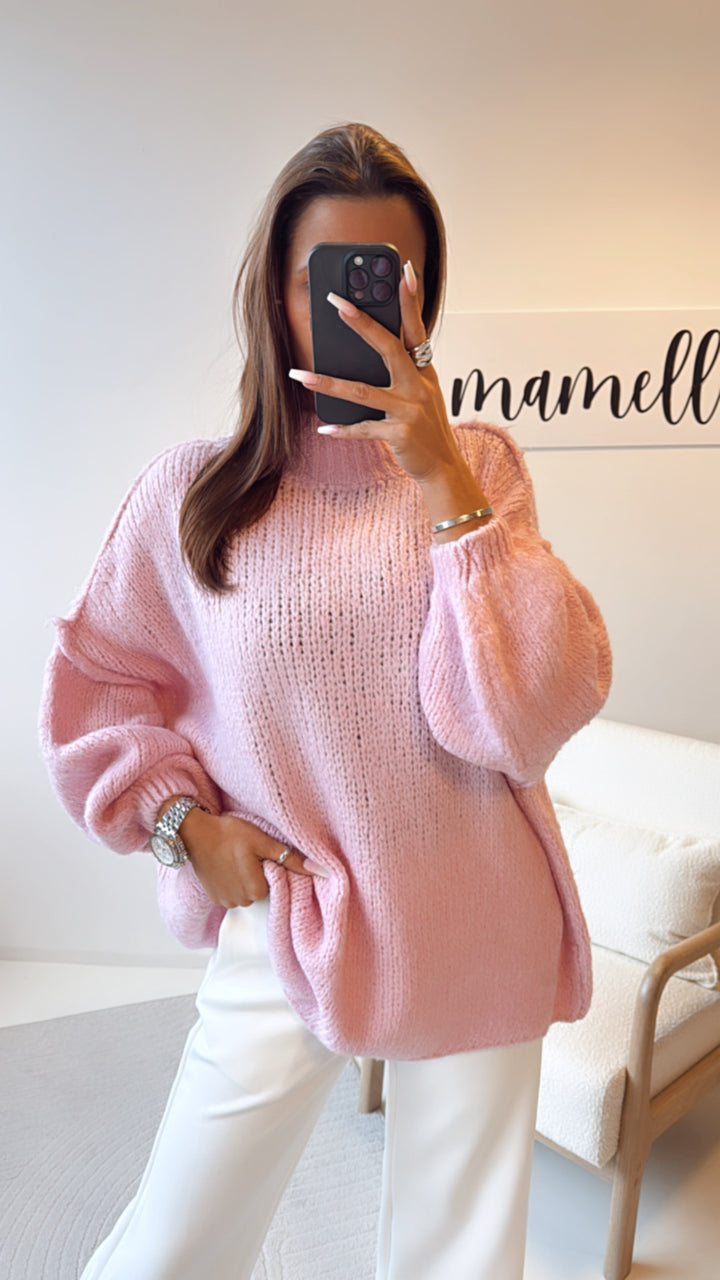 Ultra Oversize Kuschel - Pullover / soft rosa Art. 8486