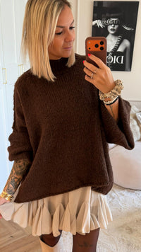 Ultra Oversize Kuschel - Pullover / schoko braun Art. 12751