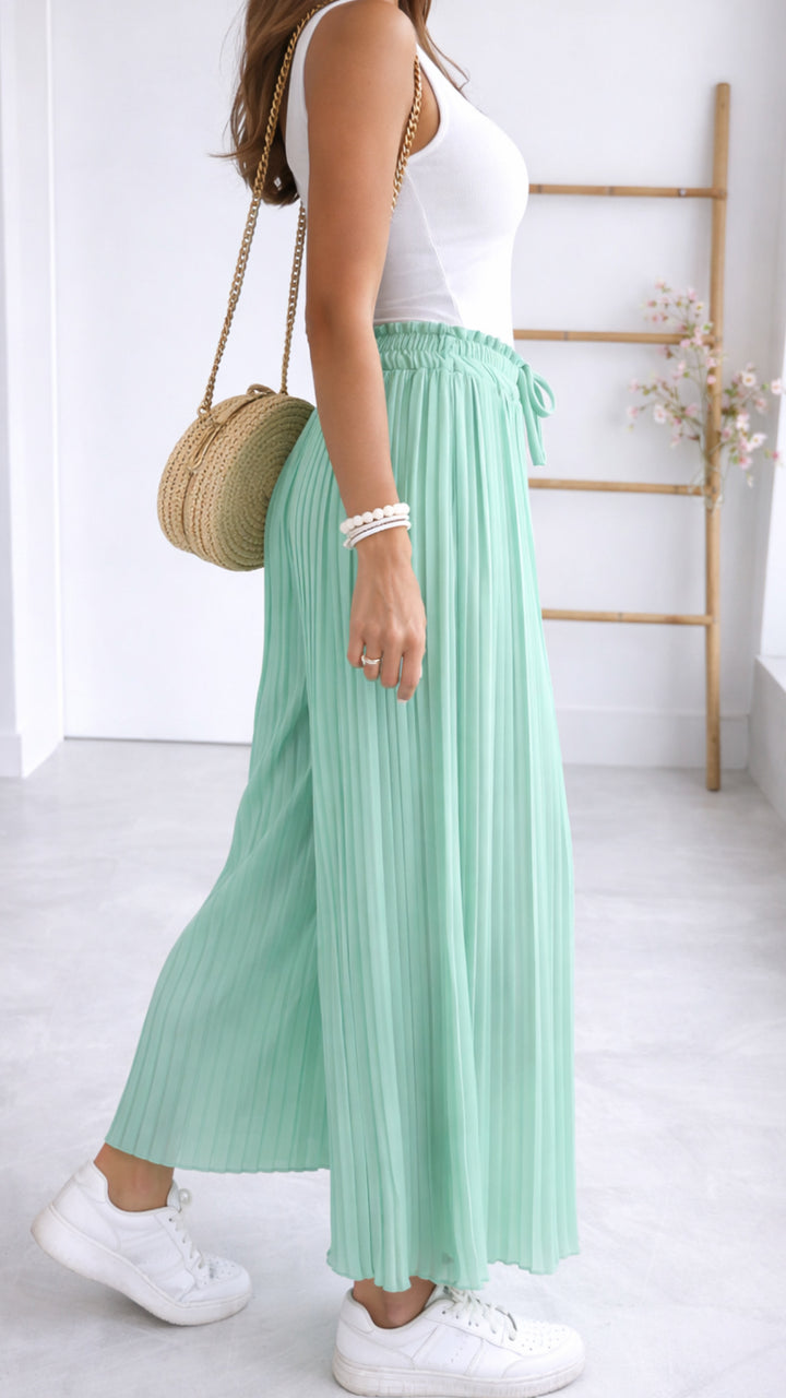 Plissee Hose / mint - Türkis Art. 0529