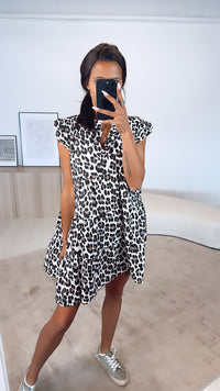 Musselin Hängerchen Kleid / leo dunkel Art. 6201