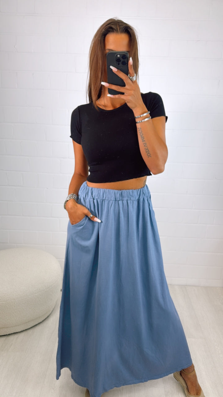 (Maxi-) Stoff Rock / denim Art. 10186