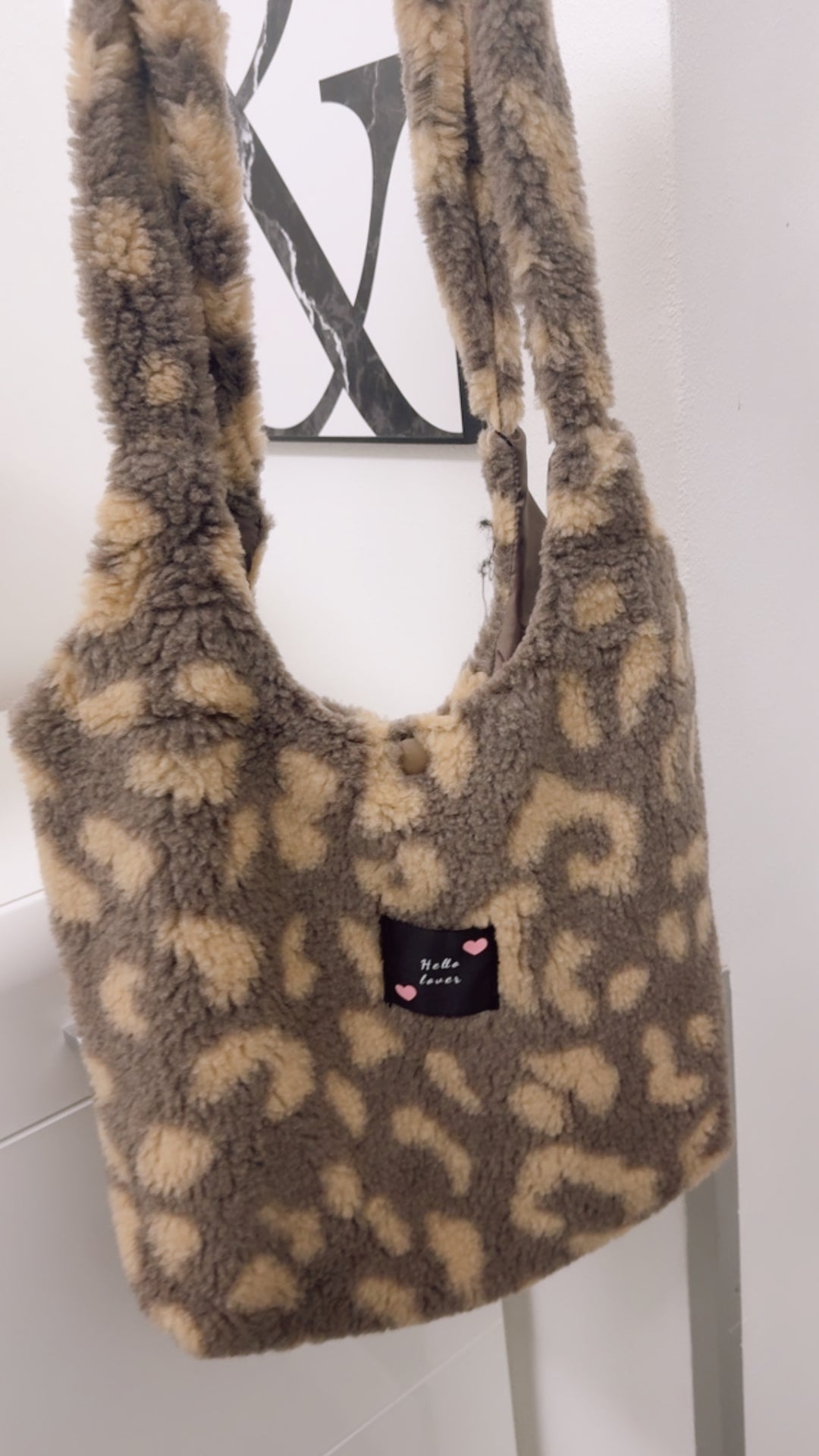 TEDDY Tasche im Leo Muster / taupe - beige Art. 13109