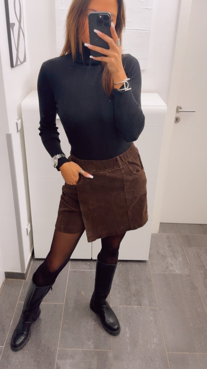 CORD elastischer Hosenrock / dunkel braun Art. 12952