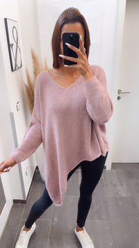 asymmetrischer Pullover/ beere Art. 7724