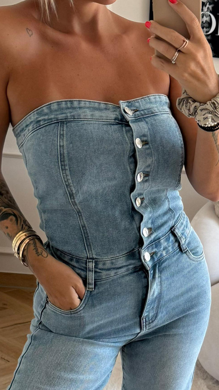 stylischer Denim Jumpsuit / Art.10718