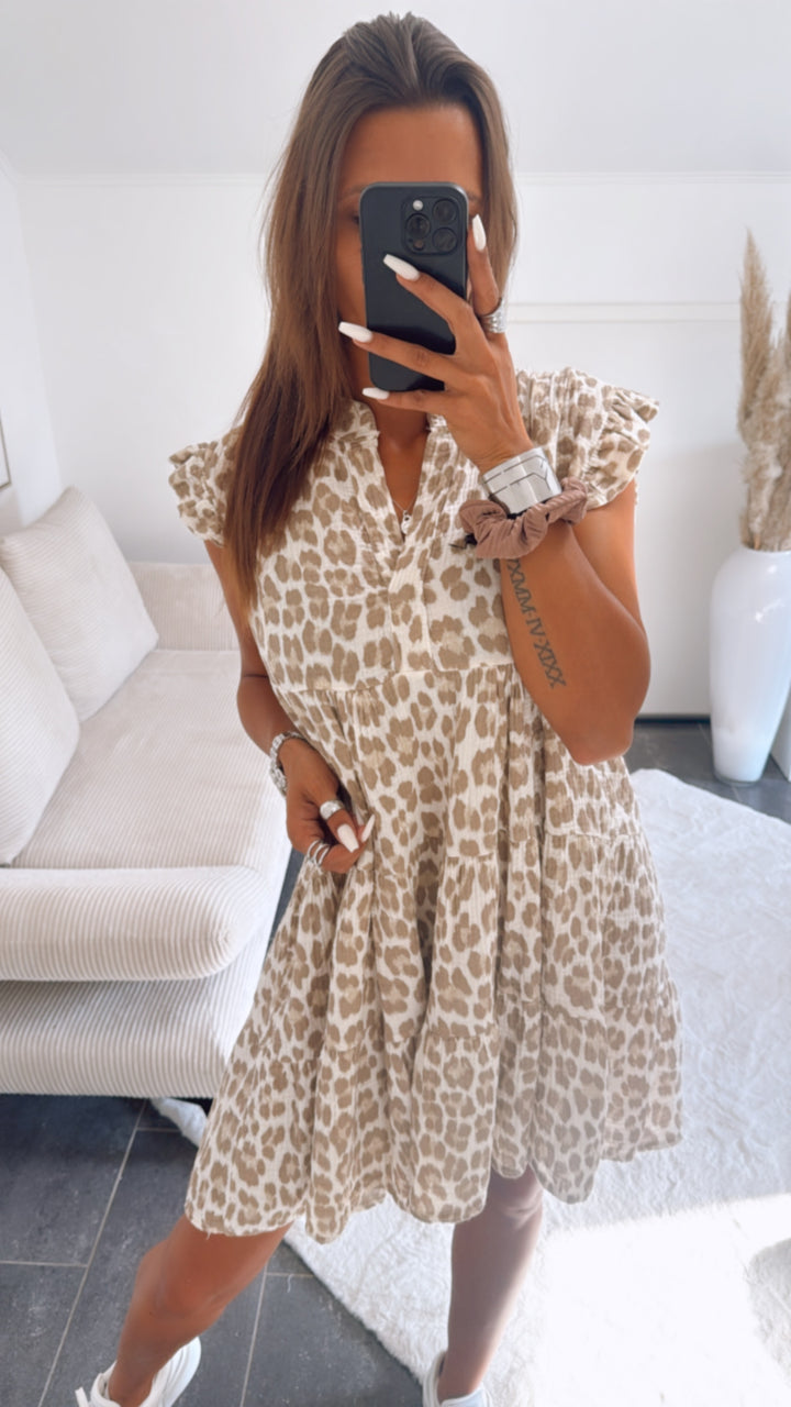 Musselin Hängerchen Kleid / leo ULTRA HELL Art. 10473
