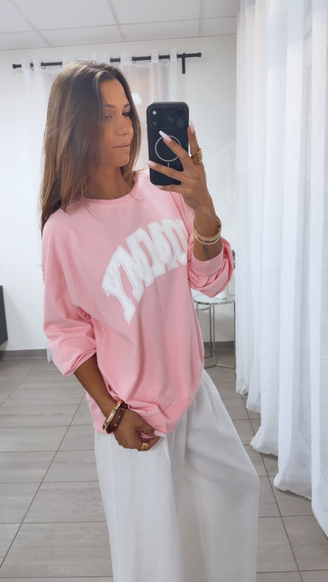 MOMMY Oversize Sweatshirt / zart rosa Art.15091
