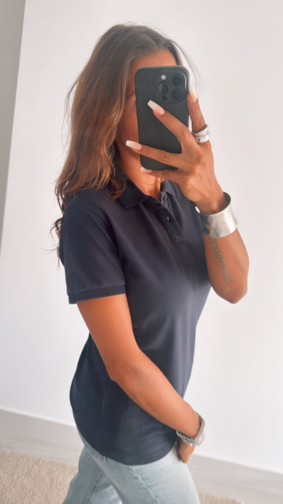 UNISEX Polo Shirt / marine blau Art. 10897