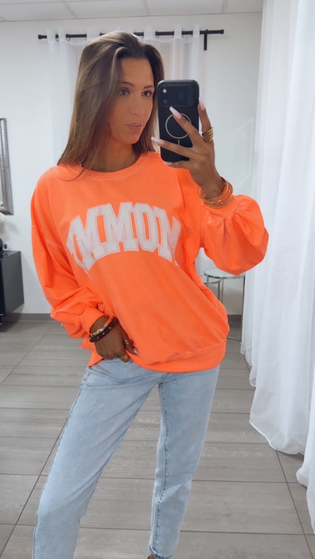 MOMMY Oversize Sweatshirt / neon orange Art.15090