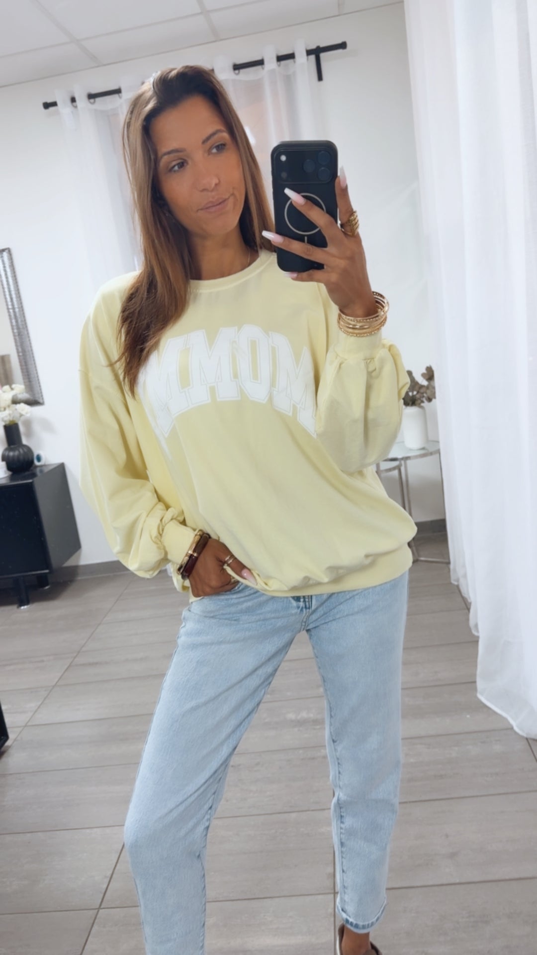 MOMMY Oversize Sweatshirt / soft gelb Art.15087