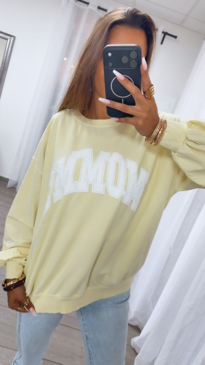 MOMMY Oversize Sweatshirt / soft gelb Art.15087