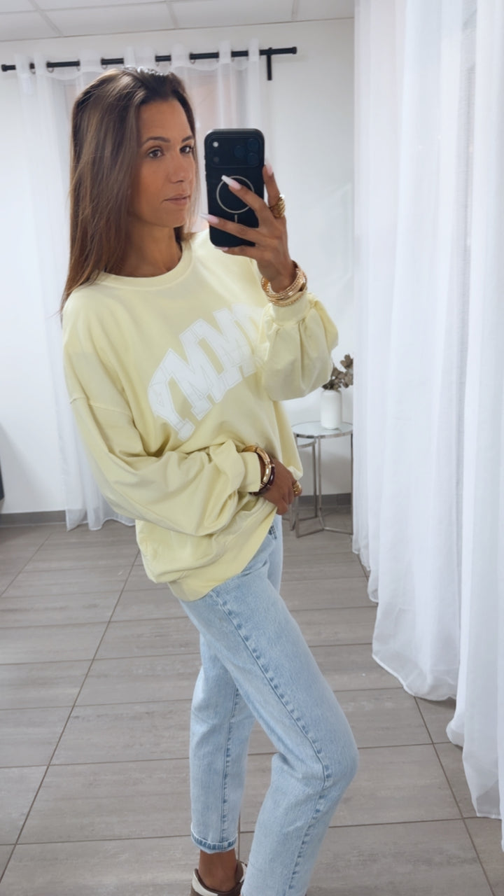 MOMMY Oversize Sweatshirt / soft gelb Art.15087