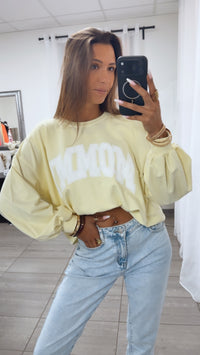 MOMMY Oversize Sweatshirt / soft gelb Art.15087