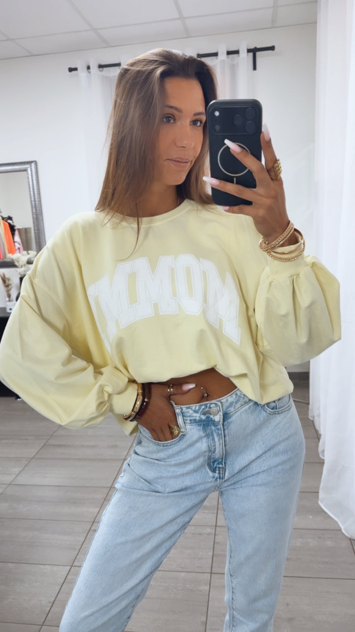 MOMMY Oversize Sweatshirt / soft gelb Art.15087
