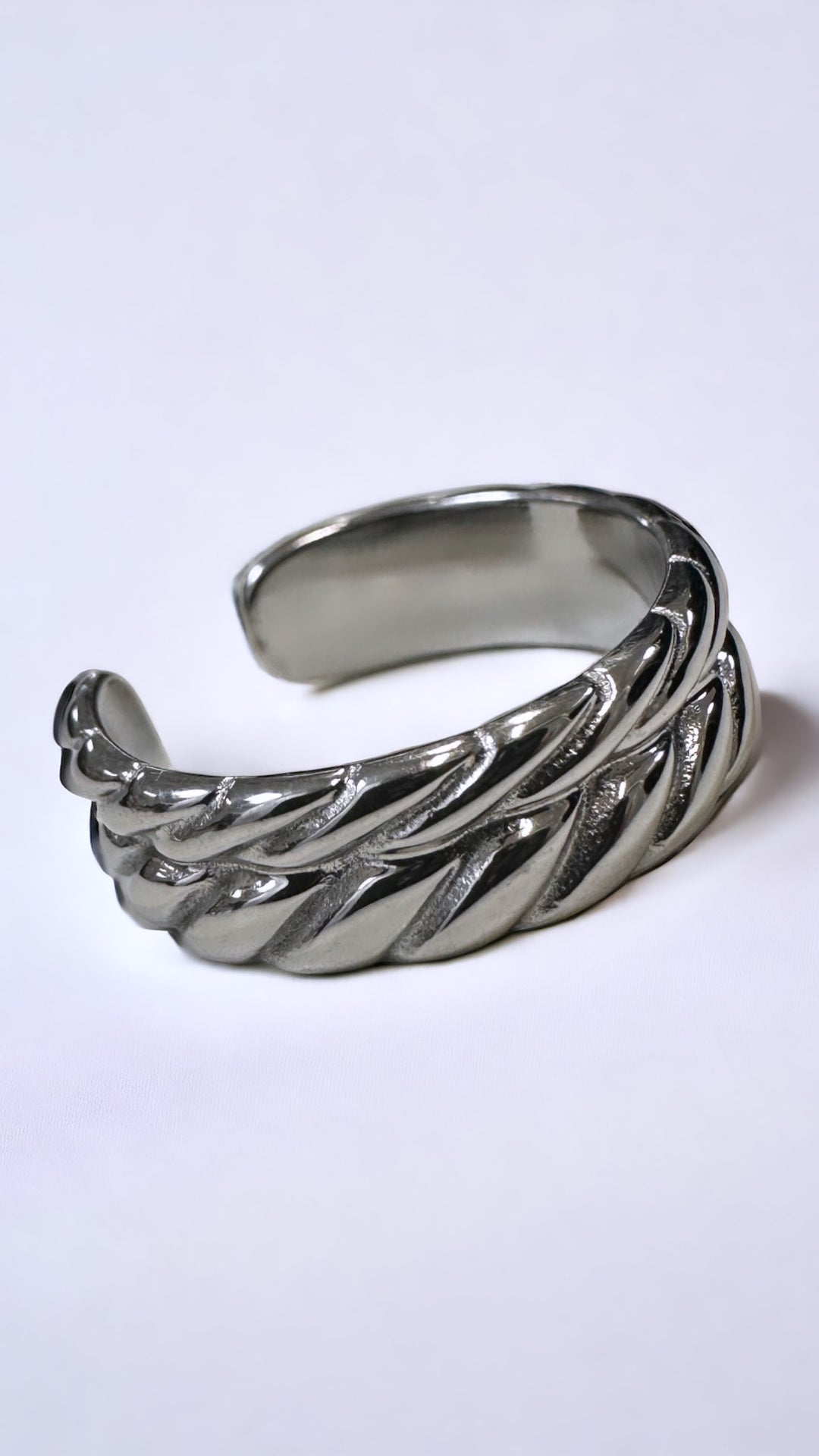 schlichter Ring mit schlichtem Muster / silber Art. 5489