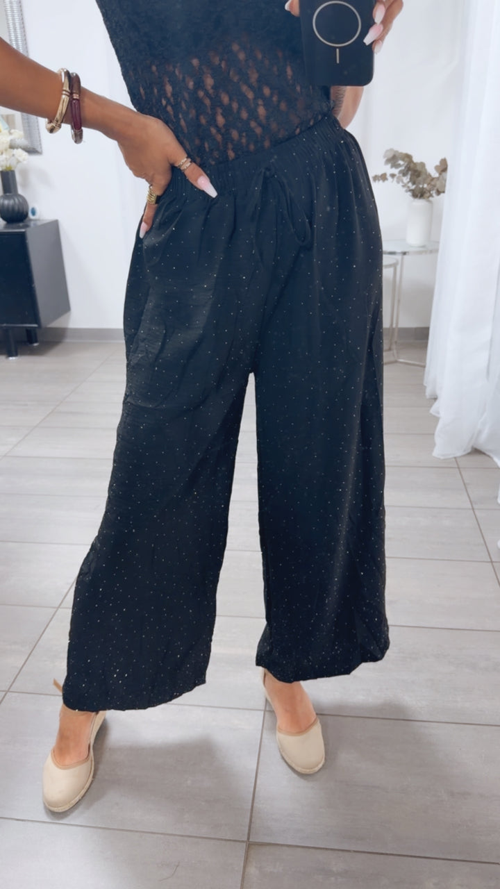 GLITZER Leichte Hose / schwarz Art.15122
