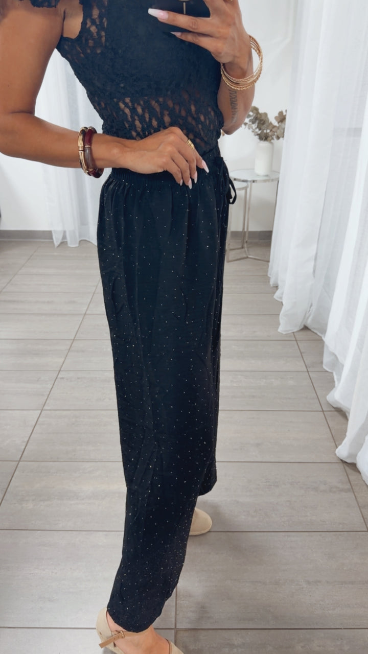 GLITZER Leichte Hose / schwarz Art.15122