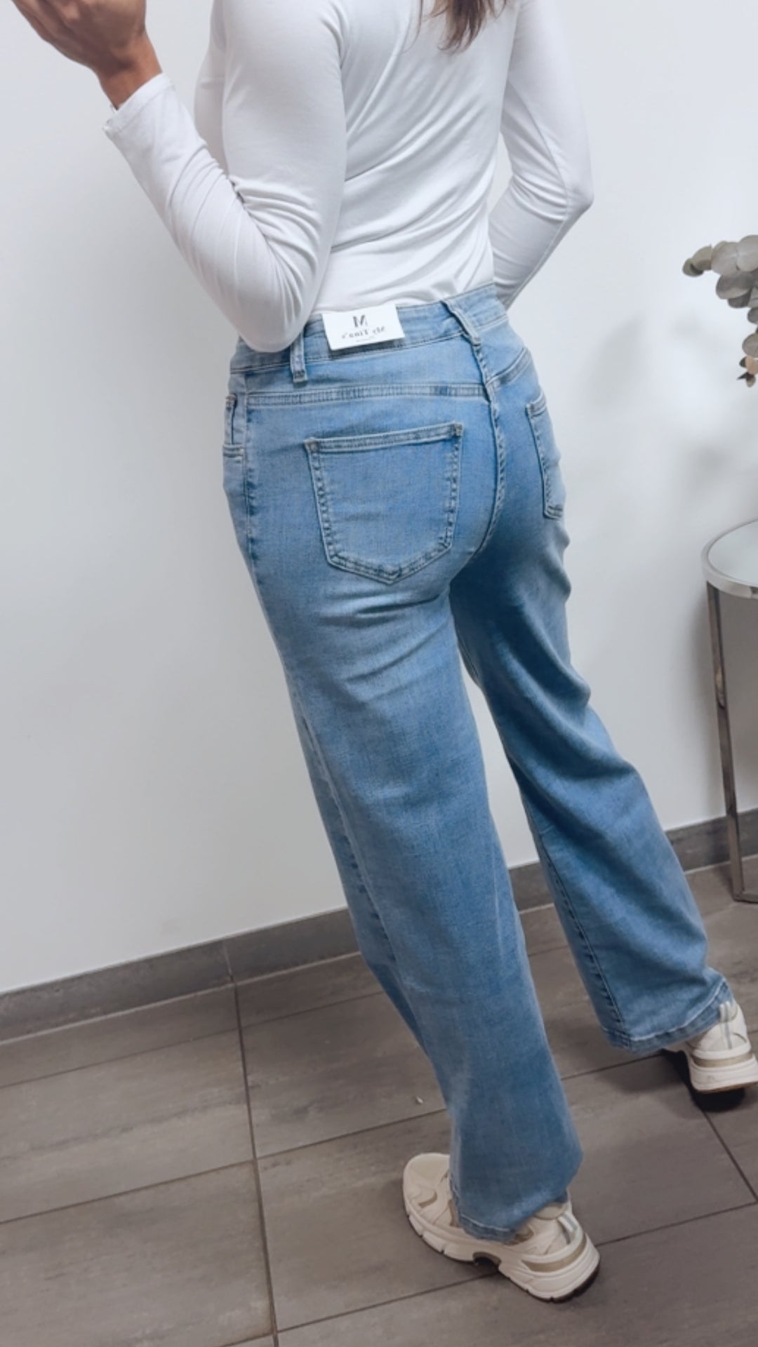 WIDE LEG Jeans Hose " LW-1841 " / helleres denim blau Art. 13947