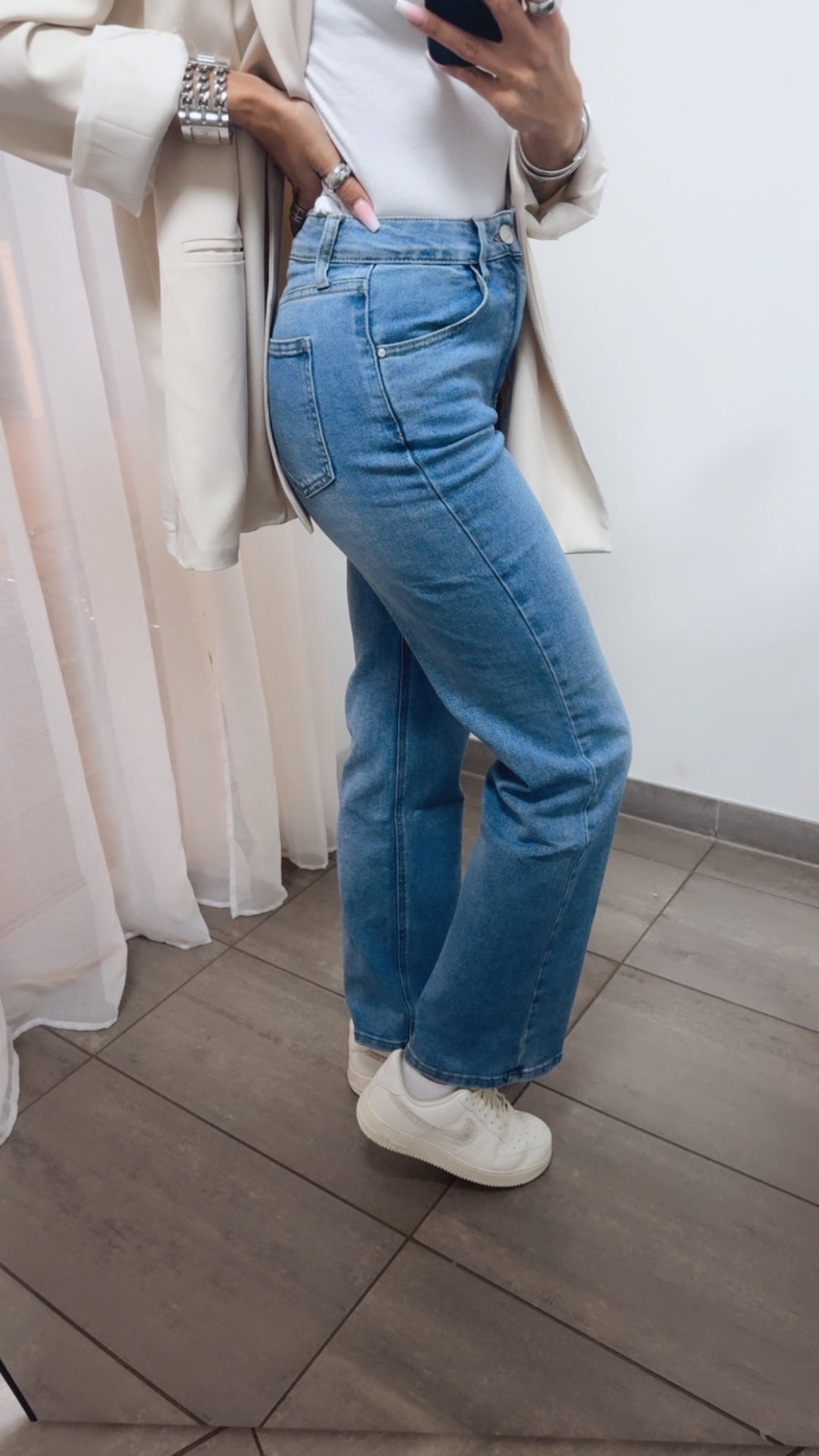 WIDE LEG Jeans Hose " RD2632 " / dunkleres denim blau Art. 13946