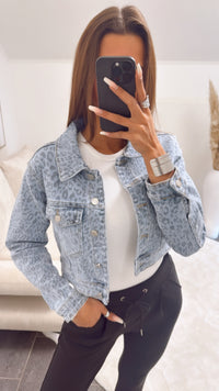LEO Crop Jacke / blau Art. 9307